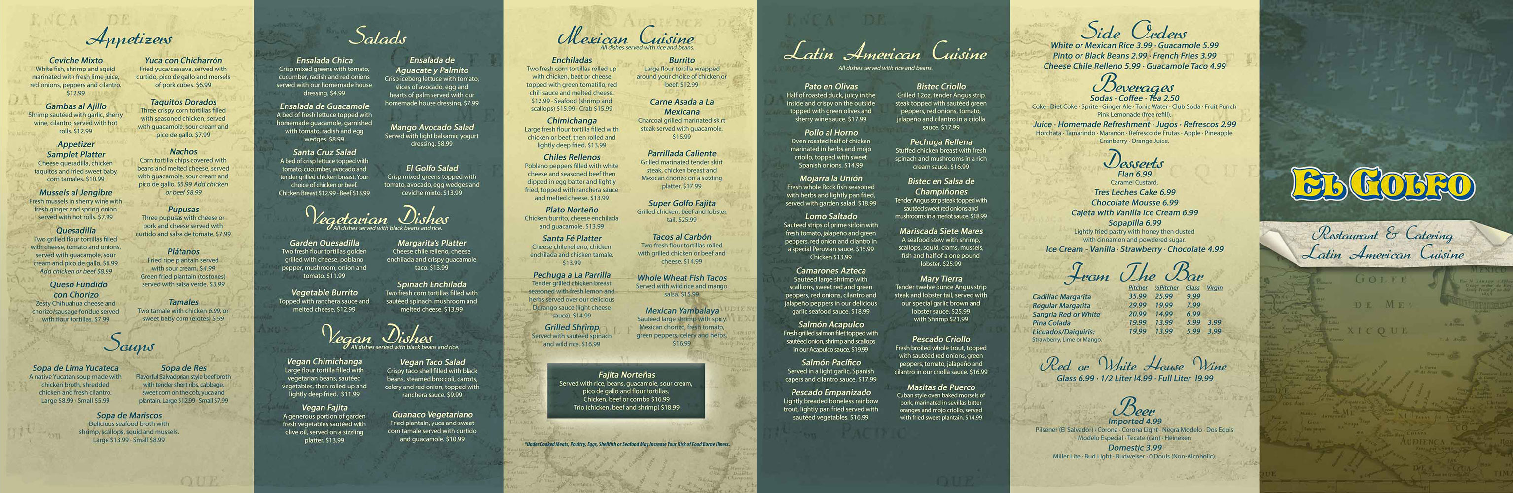 Menu El Golfo Restaurant