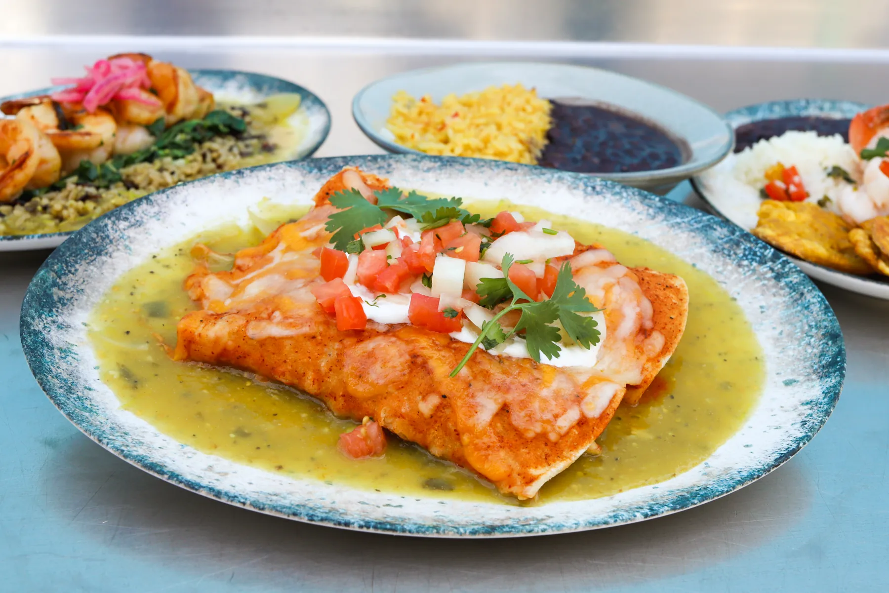 Enchiladas served at El Golfo